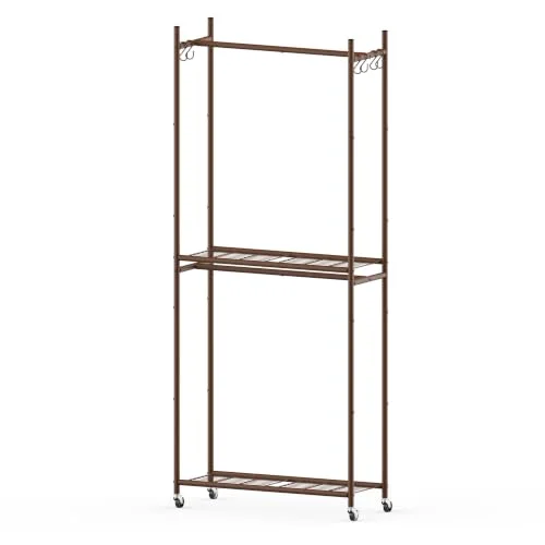 HOMIDEC Double-Tier Clothes Rack 79.7"