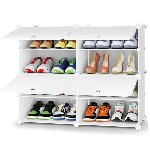 HOMIDEC 16-Pair Shoe Cabinet