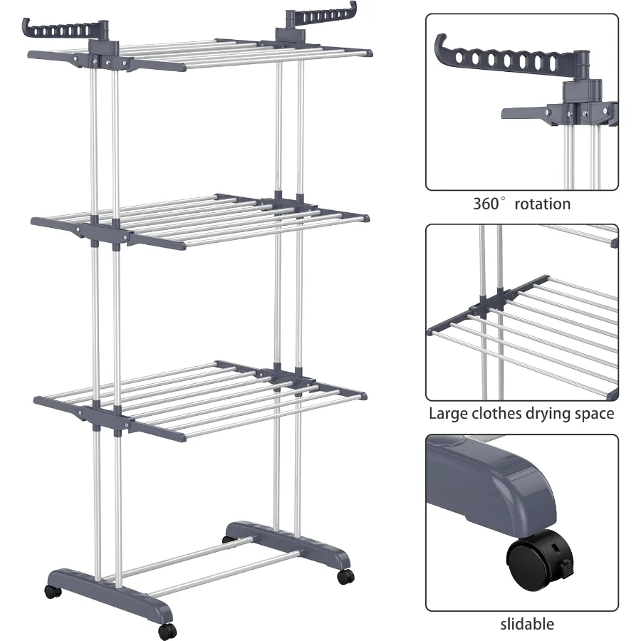 4-Tier Folding Drying Rack, detail view