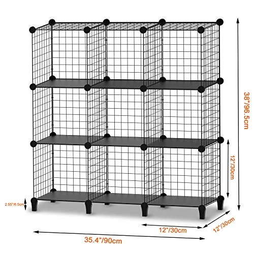 Wire Cube Storage Shelf, detail view