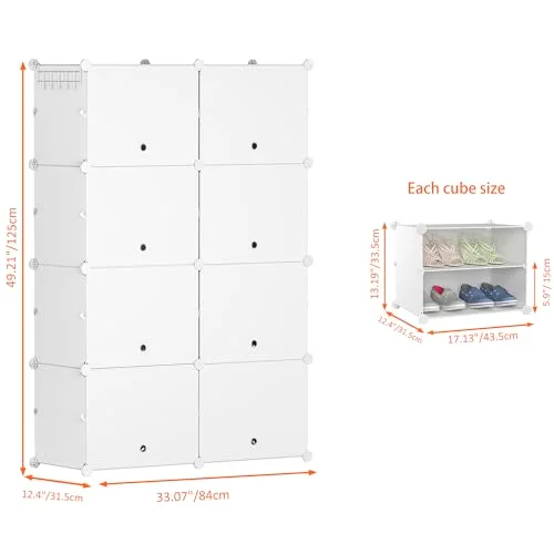 32-Pair Shoe Cabinet, detail view