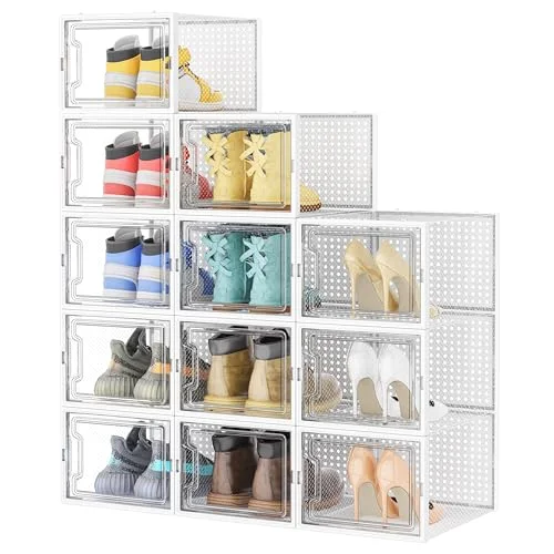 HOMIDEC Clear Shoe Boxes XL