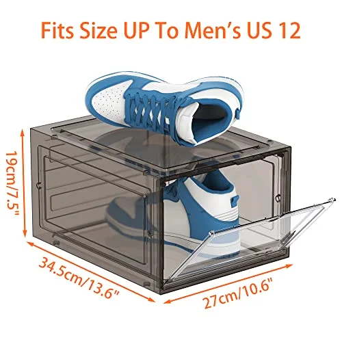 Clear Shoe Boxes, 8-Pack, detail view