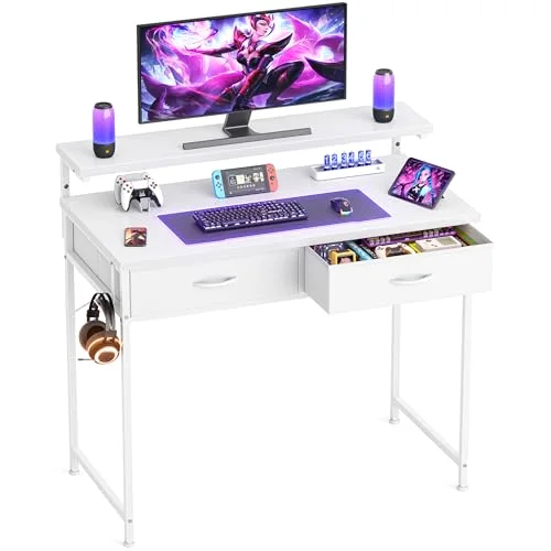 HOMIDEC Gaming Desk with Monitor Stand