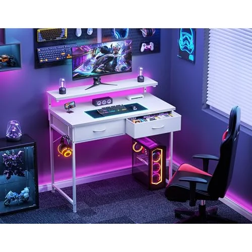 Gaming Desk with Monitor Stand, detail view