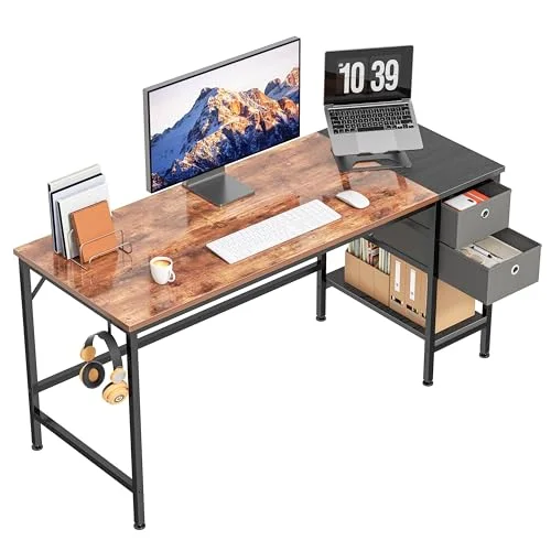 HOMIDEC 55" Desk with Drawers