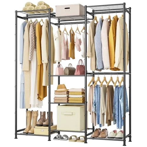HOMIDEC Wardrobe with 4 Hanging Spaces